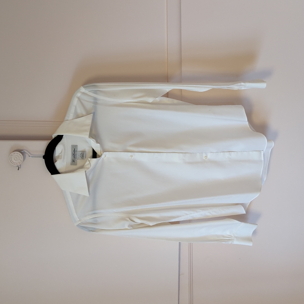 Brooks Brothers White Button Down Blouse women's size 4- no iron!